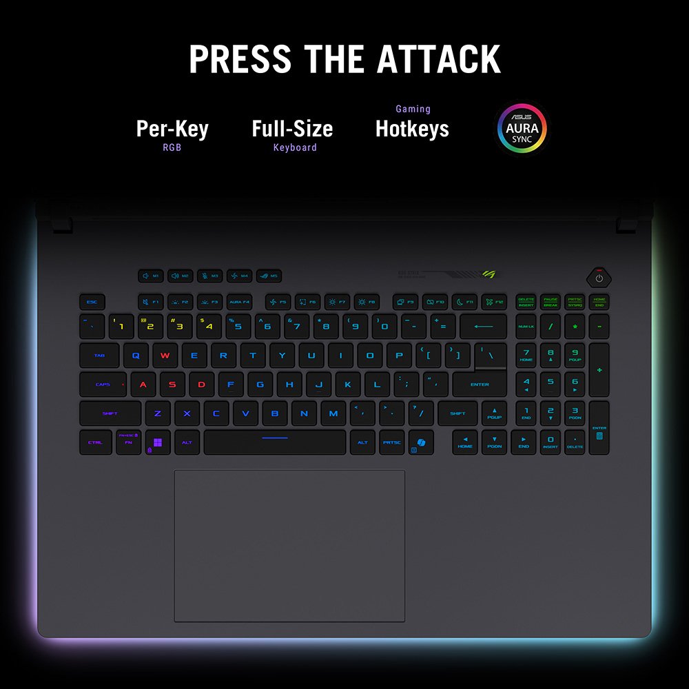 ASUS ROG Strix G16 G615LW-S5008W Intel Core Ultra 9 275HX Laptop 40.6 cm (16") WQXGA 32 GB DDR5-SDRAM 2 TB SSD NVIDIA GeForce RTX 5080 Wi-Fi 7 (802.11be) Windows 11 Home Black, Grey - Image 15