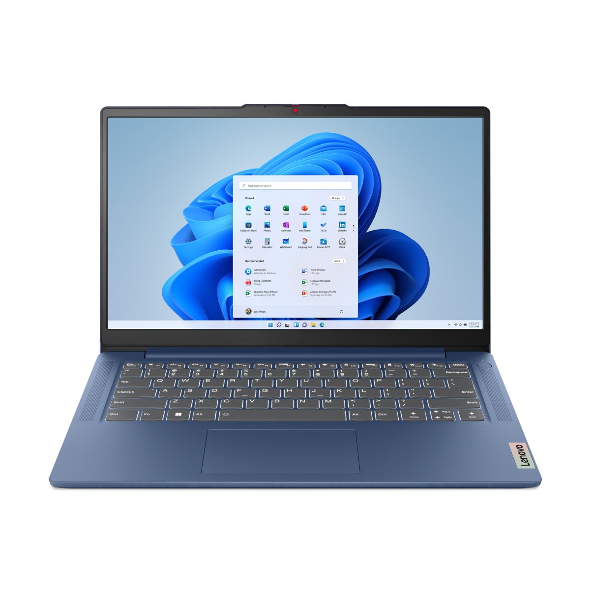 Lenovo IdeaPad Slim 3 14IAN8 Intel® N N100 Laptop 35.6 cm (14") Full HD 4 GB LPDDR5-SDRAM 128 GB SSD Wi-Fi 6 (802.11ax) Windows 11 Home in S mode UK English Blue