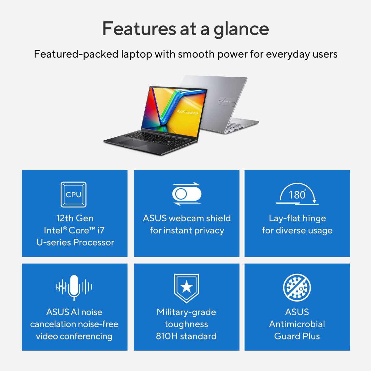 ASUS Vivobook 16 X1605ZA-MB116W Intel® Core™ i7 i7-1255U Laptop 40.6 cm (16") WUXGA 8 GB DDR4-SDRAM 512 GB SSD Wi-Fi 6 (802.11ax) Windows 11 Home Silver - Image 16