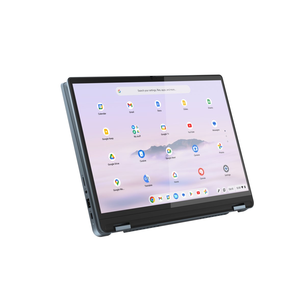 Lenovo IdeaPad Flex 5 Chrome 14IAU7 (Plus) Intel® Core™ i3 i3-1315U Chromebook 35.6 cm (14") Touchscreen WUXGA 8 GB LPDDR4x-SDRAM 256 GB SSD Wi-Fi 6E (802.11ax) ChromeOS UK English Blue - Image 9
