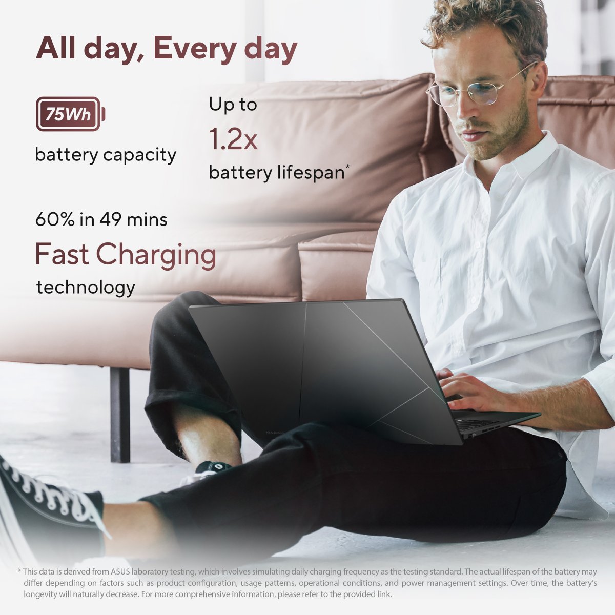 ASUS Zenbook 14 OLED UM3406GA-QD004W Copilot+ PC AMD Ryzen™ AI 7 445 Laptop 35.6 cm (14") WUXGA 16 GB LPDDR5x-SDRAM 1 TB SSD Wi-Fi 6E (802.11ax) Windows 11 Home Black - Image 12