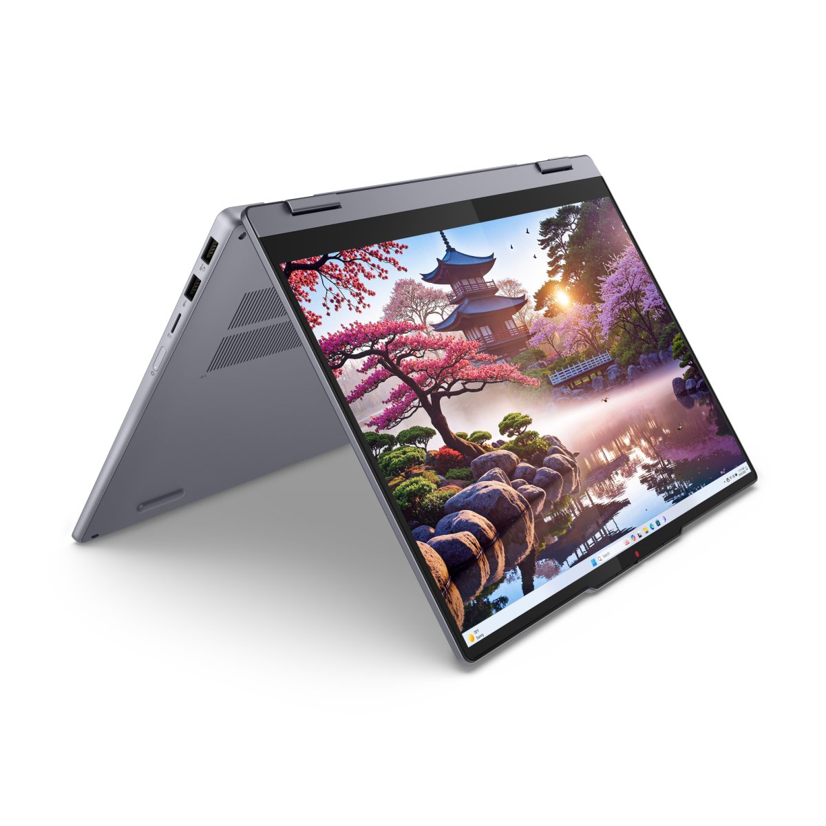 Lenovo IdeaPad 5 2-in-1 14AKP10 Copilot+ PC AMD Ryzen™ AI 5 340 Hybrid (2-in-1) 35.6 cm (14") Touchscreen WUXGA 16 GB LPDDR5x-SDRAM 512 GB SSD Wi-Fi 7 (802.11be) Windows 11 Home English Grey - Image 2