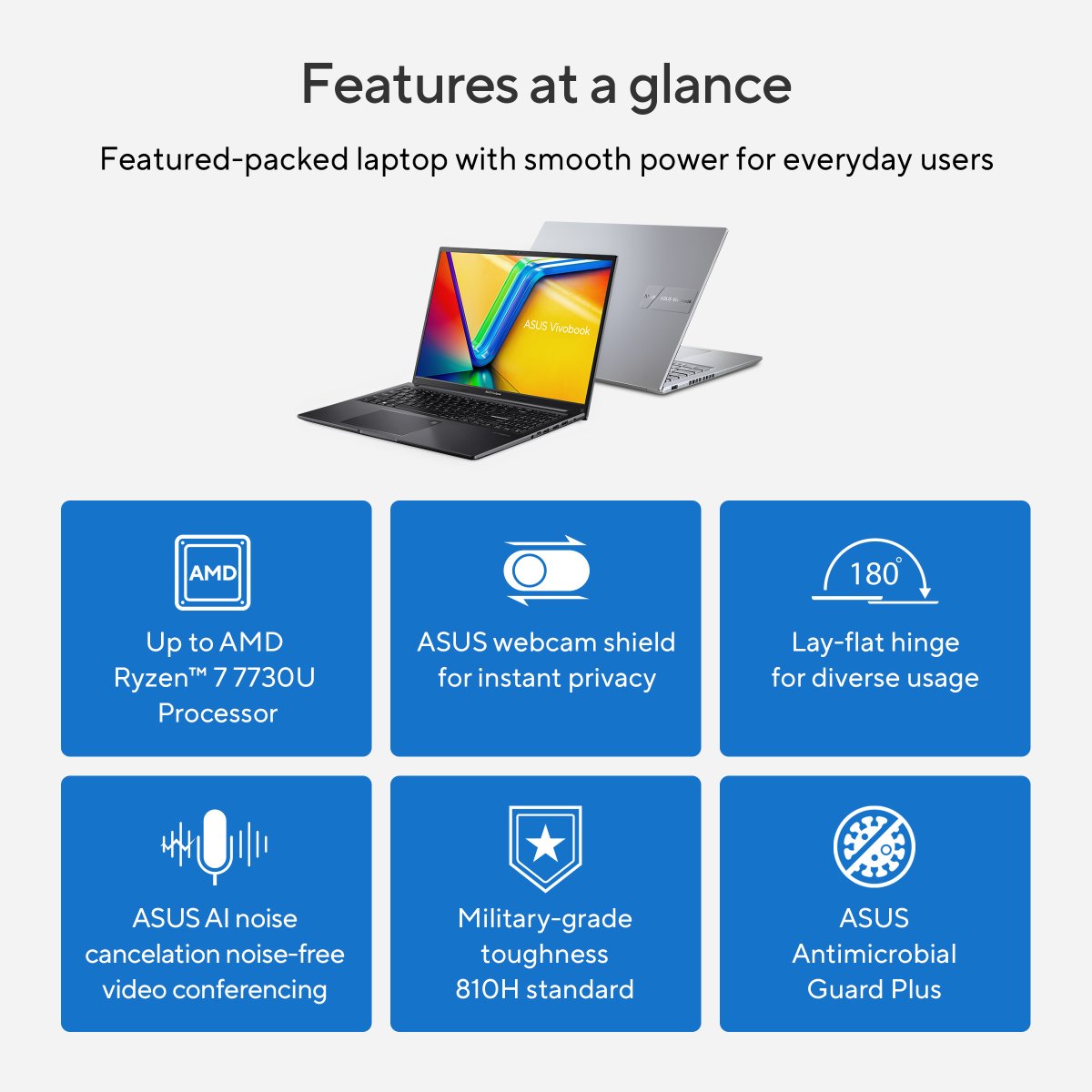ASUS Vivobook 16 M1605YA-MB456W AMD Ryzen™ 7 7730U Laptop 40.6 cm (16") WUXGA 16 GB DDR4-SDRAM 1 TB SSD Wi-Fi 6E (802.11ax) Windows 11 Home Silver - Image 22