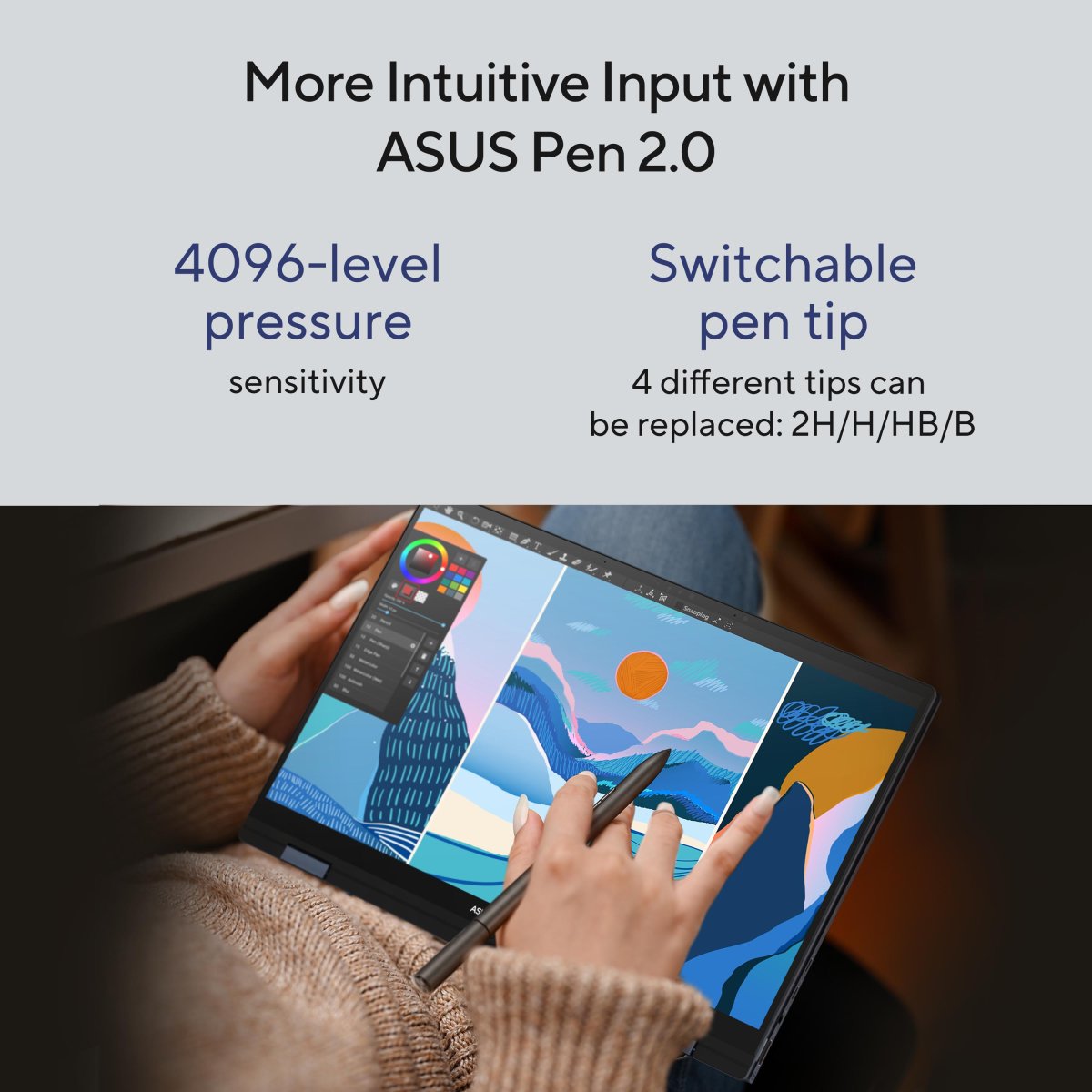 ASUS Zenbook 14 Flip OLED UP3404VA-KN139W Intel® Core™ i5 i5-1340P Hybrid (2-in-1) 35.6 cm (14") Touchscreen 2.8K 16 GB LPDDR5-SDRAM 512 GB SSD Wi-Fi 6E (802.11ax) Windows 11 Home Blue - Image 20