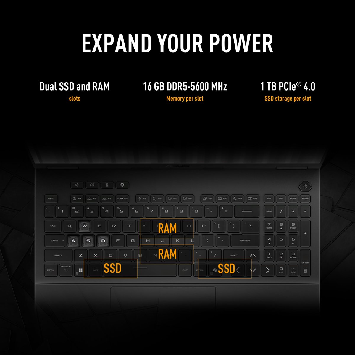 ASUS TUF Gaming A16 FA608UP-RV003W AMD Ryzen™ 7 260 Laptop 40.6 cm (16") WUXGA 16 GB DDR5-SDRAM 1 TB SSD NVIDIA GeForce RTX 5070 Wi-Fi 6E (802.11ax) Windows 11 Home Grey - Image 17