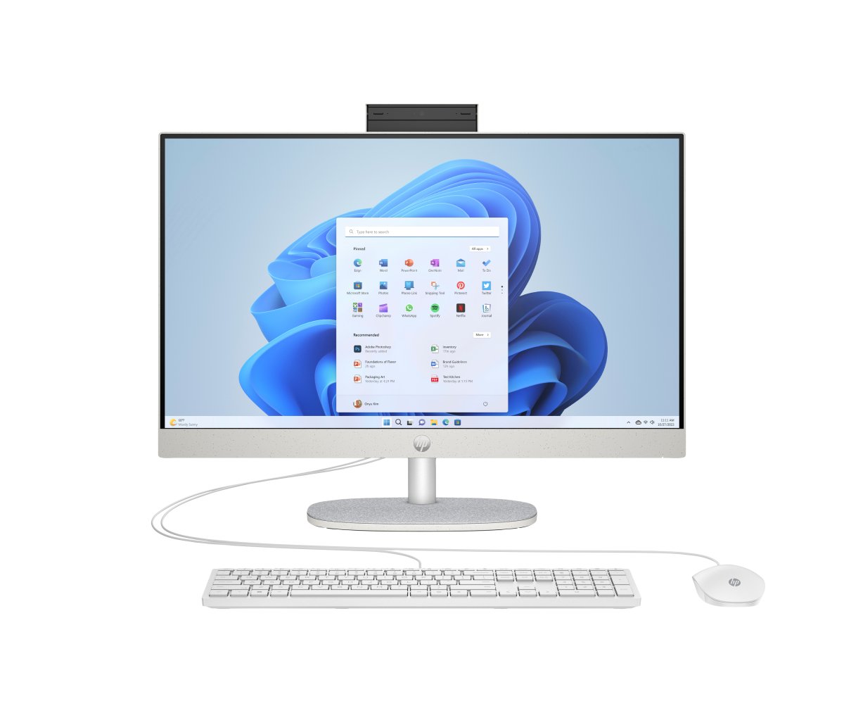 HP 24 -cr0063na PC Intel® Core™ i3 i3-N300 60.5 cm (23.8") 1920 x 1080 pixels All-in-One PC 8 GB DDR4-SDRAM 256 GB SSD Windows 11 Home Wi-Fi 6 (802.11ax) White