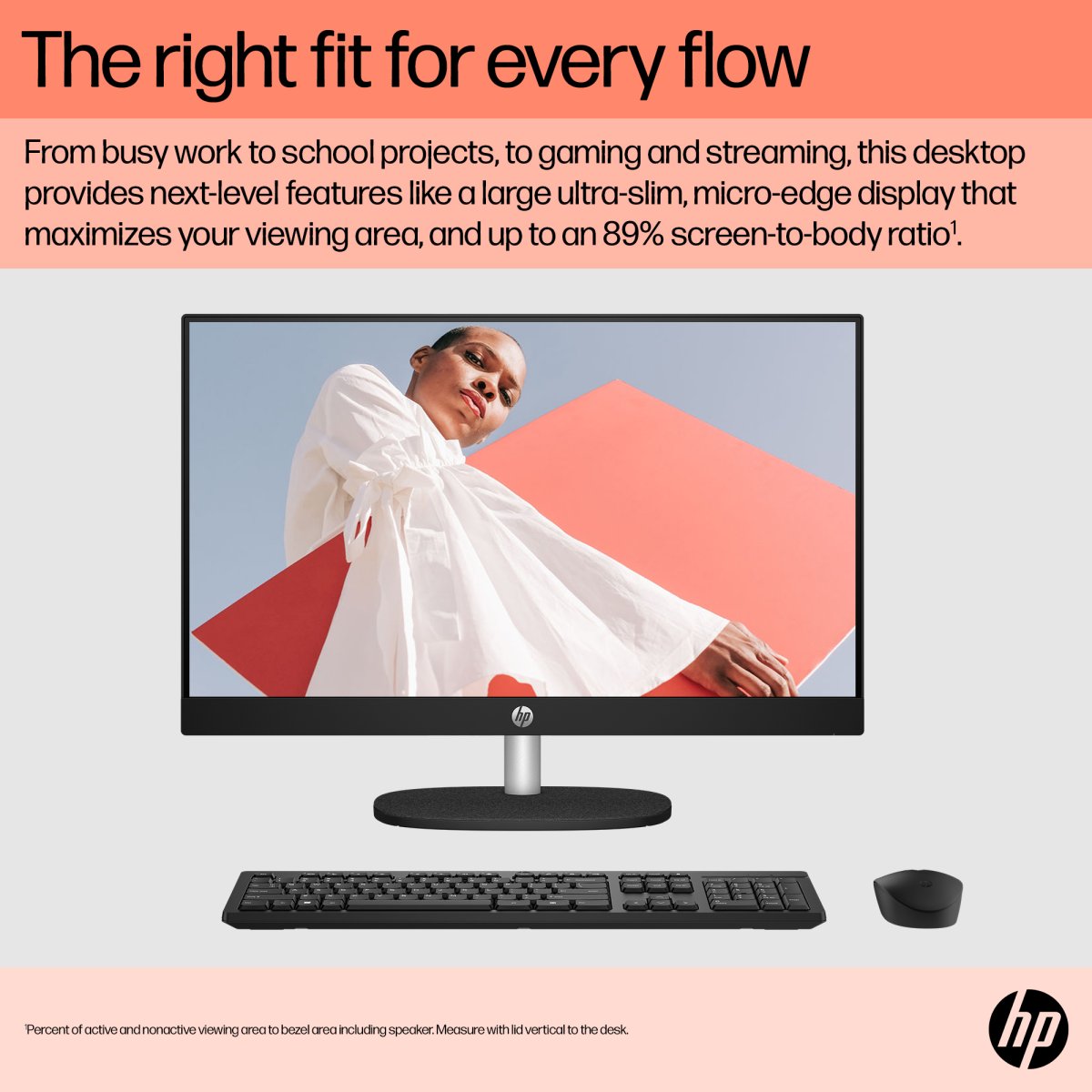 HP All-in-One 24-cr0003na AMD Ryzen™ 5 7520U 60.5 cm (23.8") 1920 x 1080 pixels All-in-One PC 8 GB LPDDR5-SDRAM 512 GB SSD Windows 11 Home Wi-Fi 6 (802.11ax) White - Image 13