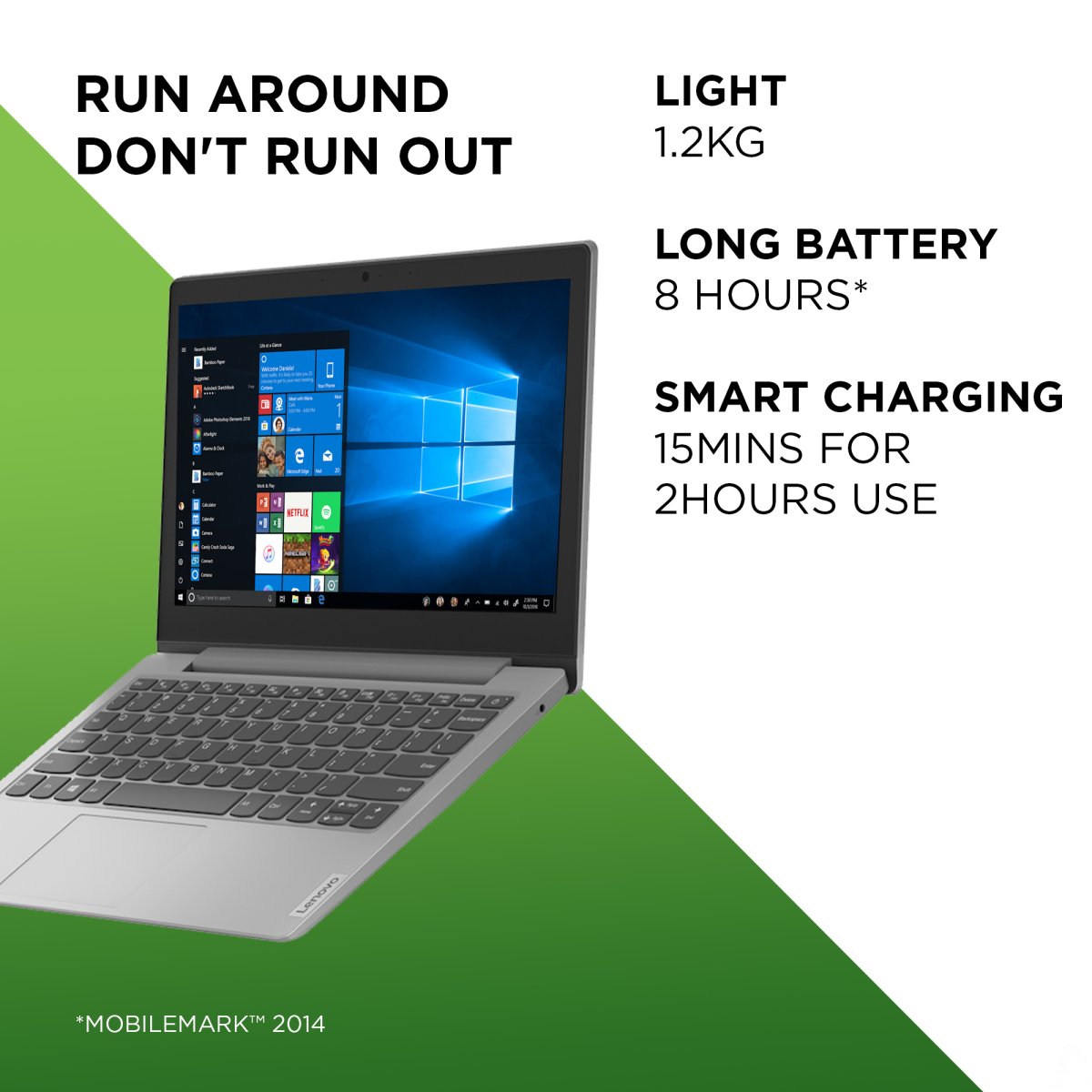 Lenovo IdeaPad 1 14IGL05 Intel® Celeron® N N4020 Laptop 35.6 cm (14") HD 4 GB DDR4-SDRAM 64 GB eMMC Wi-Fi 5 (802.11ac) Windows 10 Home in S mode Grey - Image 3