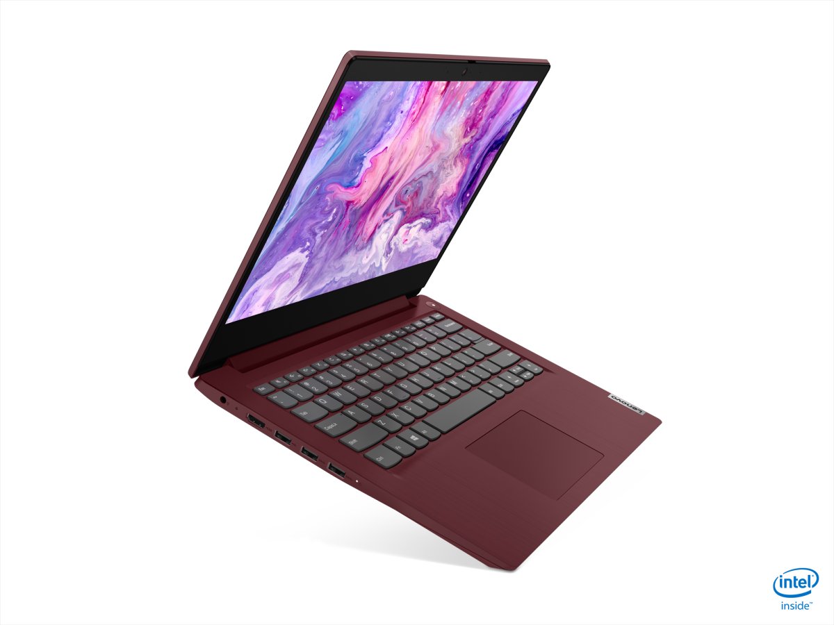 Lenovo IdeaPad 3 14IIL05 Intel® Core™ i3 i3-1005G1 Laptop 35.6 cm (14") Full HD 4 GB DDR4-SDRAM 128 GB SSD Wi-Fi 6 (802.11ax) Windows 10 Home in S mode English Cherry (fruit), Red - Image 2