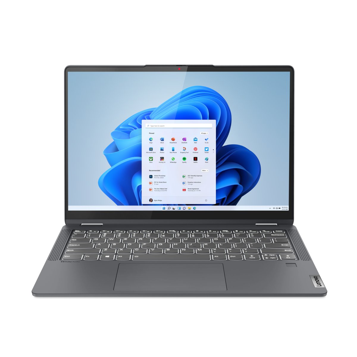 Lenovo IdeaPad Flex 5 14IAU7 Intel® Core™ i7 i7-1255U Hybrid (2-in-1) 35.6 cm (14") Touchscreen WUXGA 16 GB LPDDR4x-SDRAM 1 TB SSD Wi-Fi 6 (802.11ax) Windows 11 Home UK English Grey
