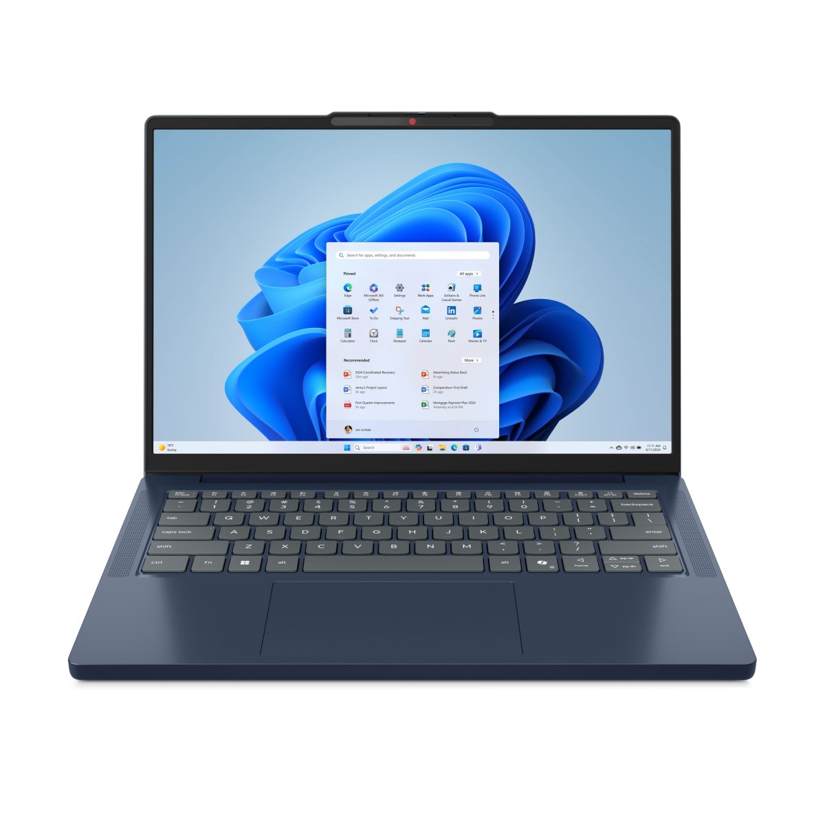 Lenovo IdeaPad Slim 3 14ARP10 AMD Ryzen™ 7 Laptop 35.6 cm (14") WUXGA 8 GB DDR5-SDRAM 512 GB SSD Wi-Fi 7 (802.11be) Windows 11 Home in S mode English Blue