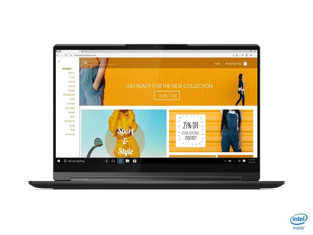 Lenovo Yoga Slim 9 14ITL5 Intel® Core™ i7 i7-1165G7 Laptop 35.6 cm (14") Touchscreen 4K Ultra HD 16 GB LPDDR4x-SDRAM 1 TB SSD Wi-Fi 6 (802.11ax) Windows 10 Home English Black