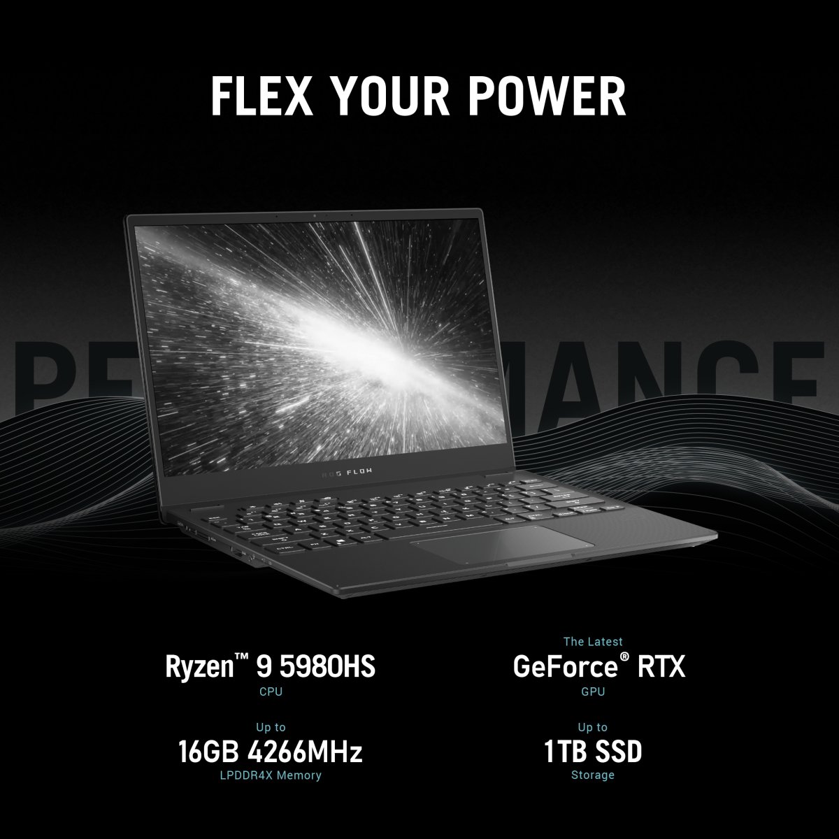 ASUS ROG Flow X13 GV301QE-K5121R AMD Ryzen™ 9 5980HS Hybrid (2-in-1) 34 cm (13.4") Touchscreen WQUXGA 16 GB LPDDR4x-SDRAM 1 TB SSD NVIDIA GeForce RTX 3050 Ti Wi-Fi 6 (802.11ax) Windows 10 Pro Black - Image 17