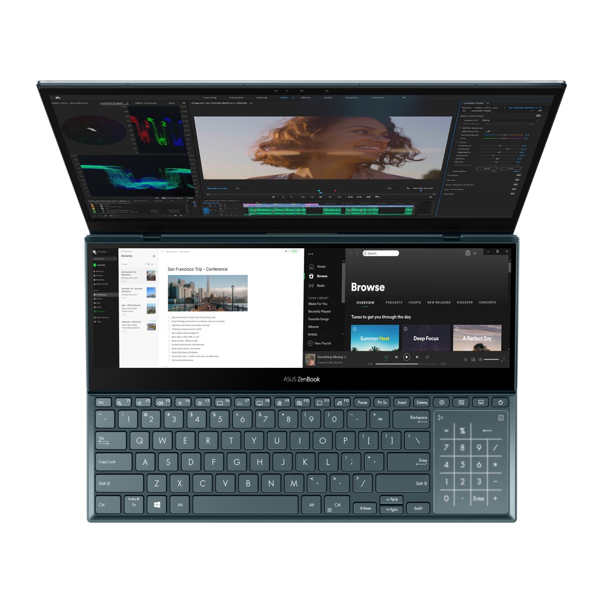 ASUS Zenbook Pro Duo 15 OLED UX582HS-H2010W Intel® Core™ i9 i9-11900H Laptop 39.6 cm (15.6") Touchscreen 4K Ultra HD 32 GB DDR4-SDRAM 1 TB SSD NVIDIA GeForce RTX 3080 Wi-Fi 6 (802.11ax) Windows 11 Home Blue - Image 5