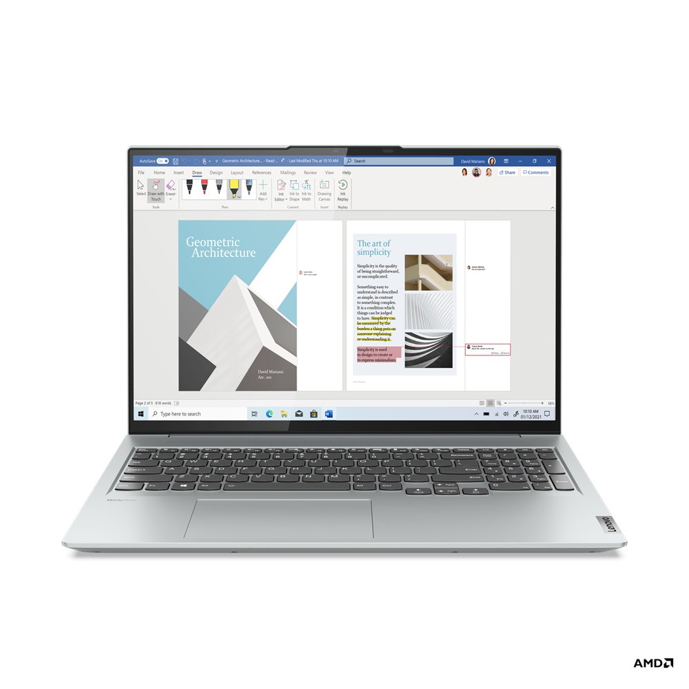 Lenovo Yoga Slim 7 Pro 16ACH6 AMD Ryzen™ 7 5800H Laptop 40.6 cm (16") Touchscreen WQXGA 16 GB DDR4-SDRAM 1 TB SSD NVIDIA GeForce RTX 3050 Wi-Fi 6 (802.11ax) Windows 11 Home UK English Grey