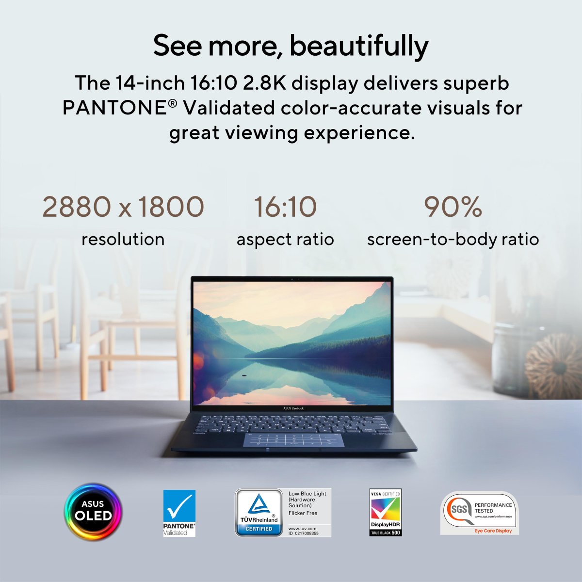 ASUS Zenbook 14 OLED UX3402VA-KN114W Intel® Core™ i5 i5-1340P Laptop 35.6 cm (14") Touchscreen 2.8K 16 GB LPDDR5-SDRAM 512 GB SSD Wi-Fi 6E (802.11ax) Windows 11 Home Blue - Image 15