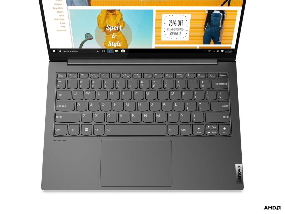Lenovo Yoga Slim 7 13ACN5 AMD Ryzen™ 5 5600U Laptop 33.8 cm (13.3") Quad HD 8 GB LPDDR4x-SDRAM 256 GB SSD Wi-Fi 6 (802.11ax) Windows 11 Home UK English Grey