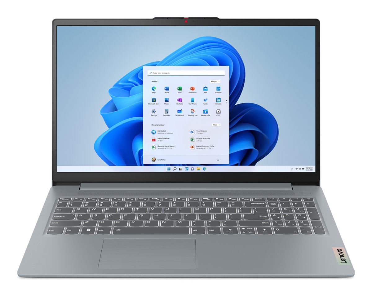 Lenovo IdeaPad Slim 3 15AMN8 AMD Athlon Silver 7120U Laptop 39.6 cm (15.6") Full HD 4 GB LPDDR5-SDRAM 128 GB SSD Wi-Fi 6 (802.11ax) Windows 11 Home in S mode English Grey
