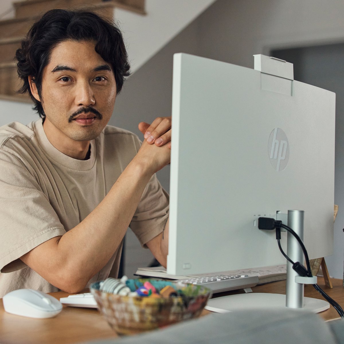 HP All-in-One 24-cr0003na AMD Ryzen™ 5 7520U 60.5 cm (23.8") 1920 x 1080 pixels All-in-One PC 8 GB LPDDR5-SDRAM 512 GB SSD Windows 11 Home Wi-Fi 6 (802.11ax) White - Image 16