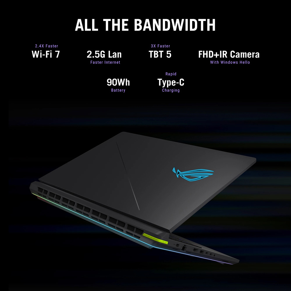 ASUS ROG Strix G16 G615LW-S5008W Intel Core Ultra 9 275HX Laptop 40.6 cm (16") WQXGA 32 GB DDR5-SDRAM 2 TB SSD NVIDIA GeForce RTX 5080 Wi-Fi 7 (802.11be) Windows 11 Home Black, Grey - Image 12