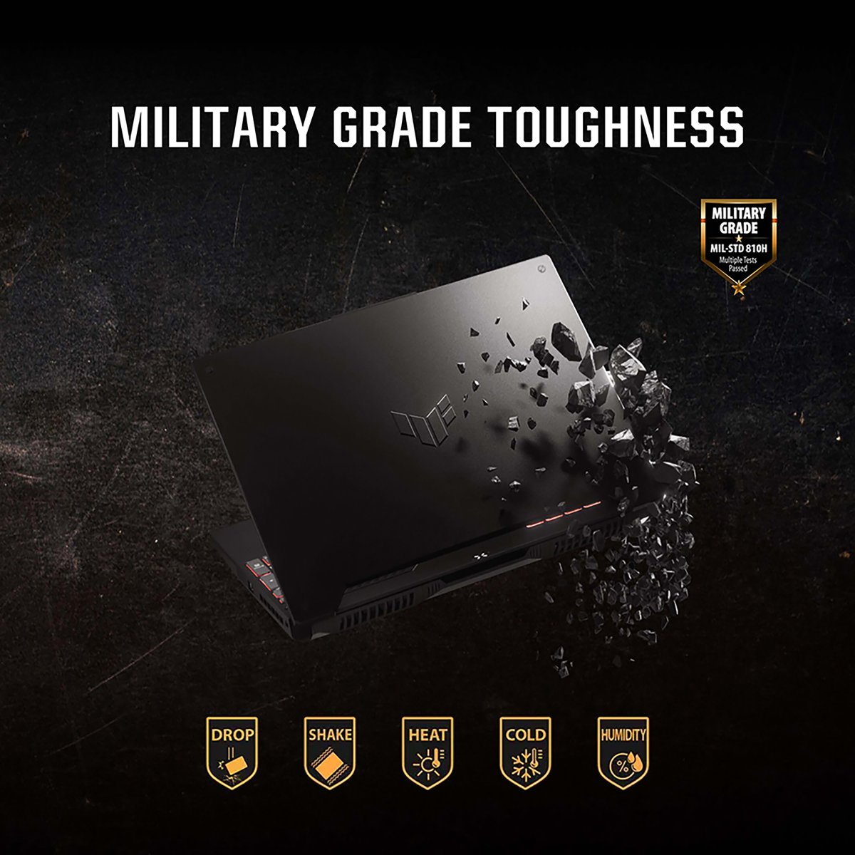 ASUS TUF Gaming A15 FA507UV-LP010W AMD Ryzen™ 9 8945H Laptop 39.6 cm (15.6") Full HD 16 GB DDR5-SDRAM 1 TB SSD NVIDIA GeForce RTX 4060 Wi-Fi 6 (802.11ax) Windows 11 Home Grey - Image 5