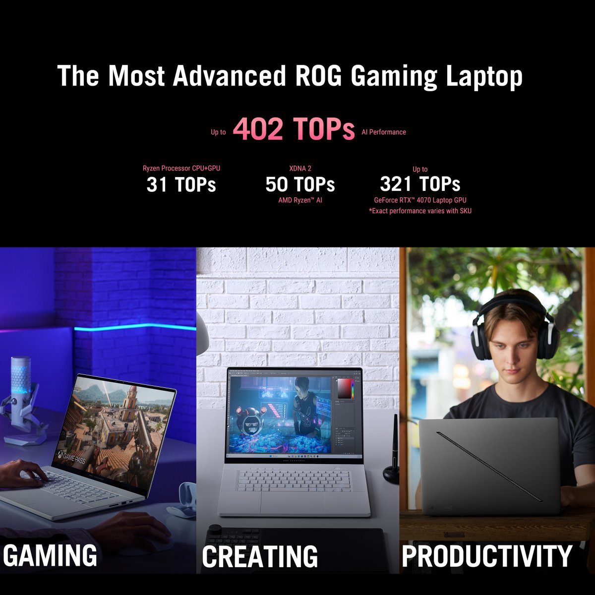 ASUS ROG Zephyrus G16 GA605WI-QR063W Copilot+ PC AMD Ryzen AI 9 HX 370 Laptop 40.6 cm (16") WQXGA 32 GB LPDDR5x-SDRAM 1 TB SSD NVIDIA GeForce RTX 4070 Wi-Fi 7 (802.11be) Windows 11 Home Black, Grey - Image 26