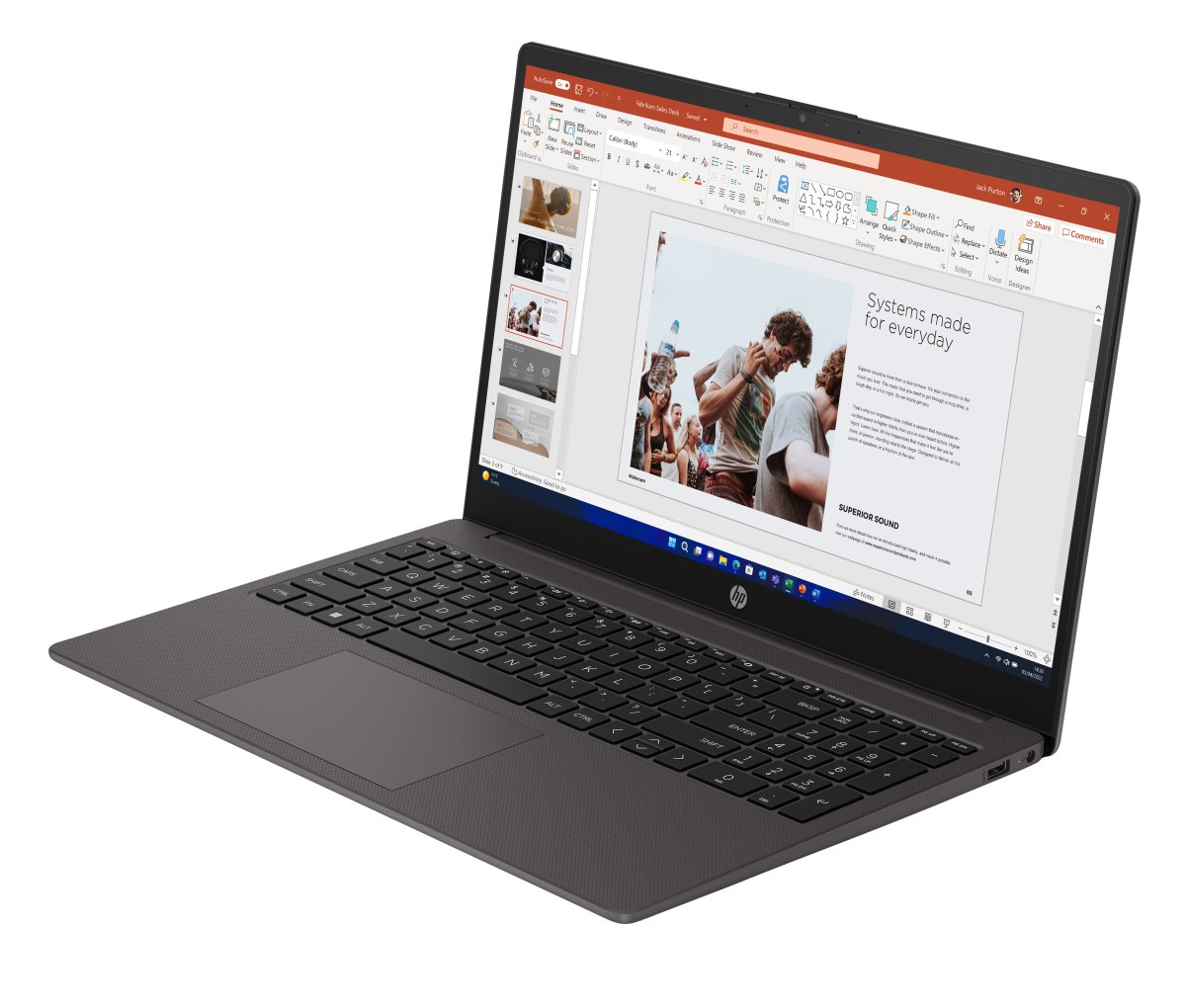 HP 255 G10 15.6-inch FHD Ryzen 3 7330U 8GB 256GB SSD Windows 11 Home Dark Ash Silver - Image 4