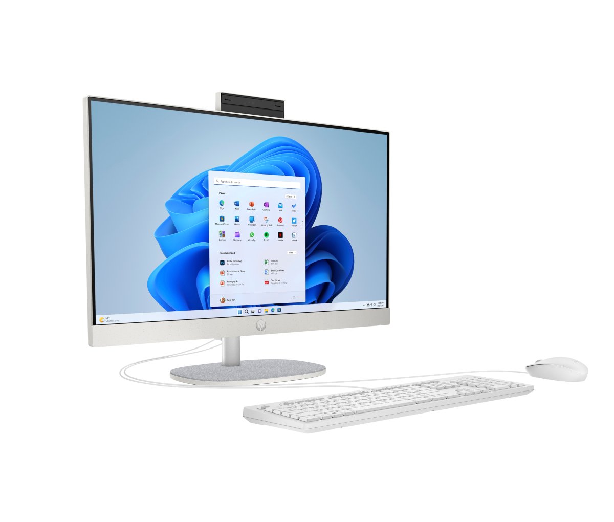 HP 24 -cr0063na PC Intel® Core™ i3 i3-N300 60.5 cm (23.8") 1920 x 1080 pixels All-in-One PC 8 GB DDR4-SDRAM 256 GB SSD Windows 11 Home Wi-Fi 6 (802.11ax) White - Image 2