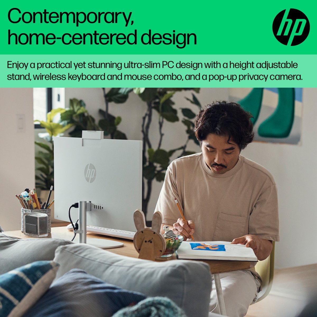 HP 24 -cr0063na PC Intel® Core™ i3 i3-N300 60.5 cm (23.8") 1920 x 1080 pixels All-in-One PC 8 GB DDR4-SDRAM 256 GB SSD Windows 11 Home Wi-Fi 6 (802.11ax) White - Image 10