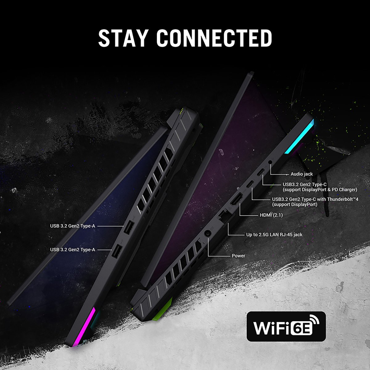 ASUS ROG Strix G16 G614JV-N3153W Intel® Core™ i7 i7-13650HX Laptop 40.6 cm (16") WUXGA 16 GB DDR5-SDRAM 1 TB SSD NVIDIA GeForce RTX 4060 Wi-Fi 6E (802.11ax) Windows 11 Home Black, Green, Grey - Image 16