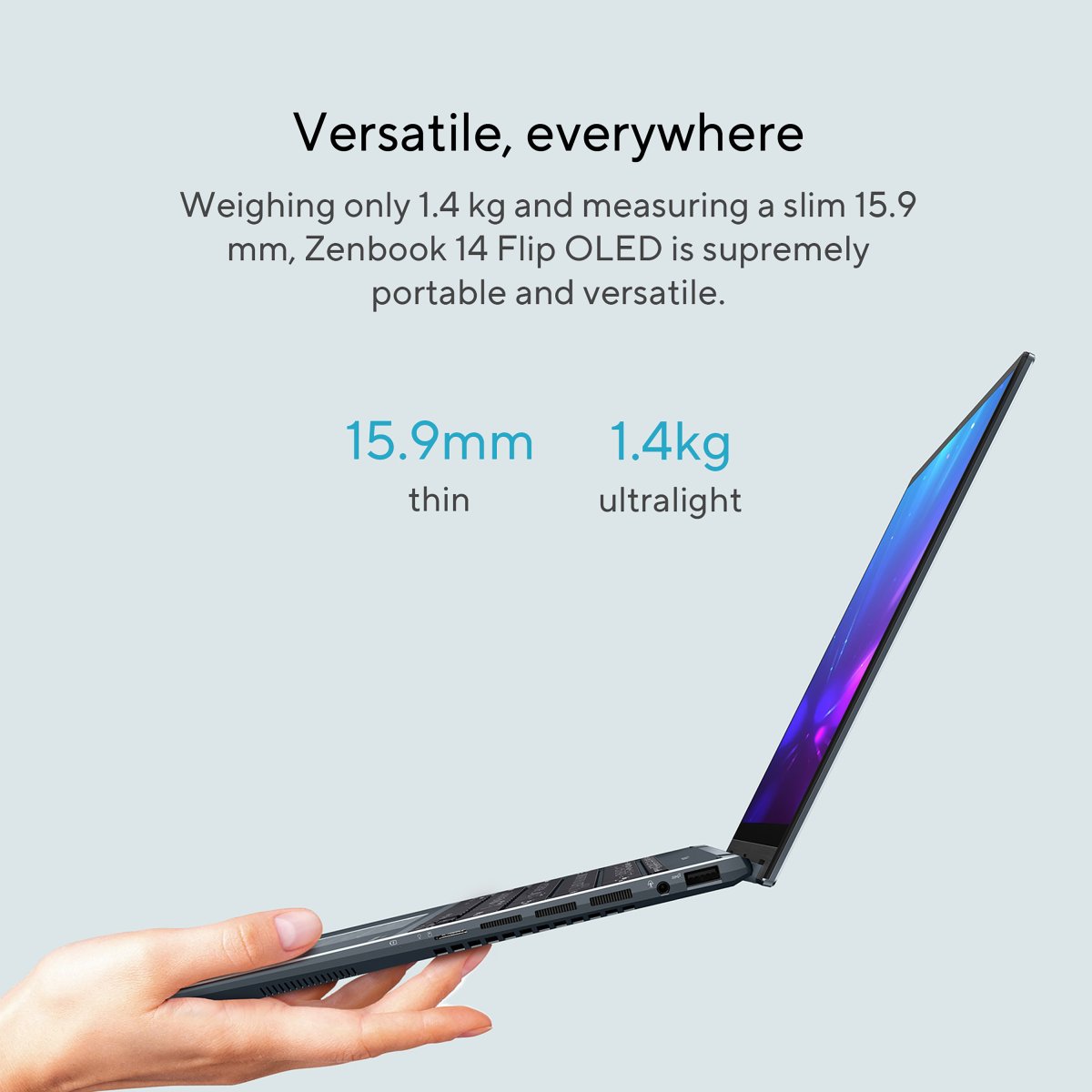 ASUS Zenbook 14 Flip OLED UP5401ZA-KN056W Intel® Core™ i5 i5-12500H Hybrid (2-in-1) 35.6 cm (14") Touchscreen 2.8K 16 GB LPDDR5-SDRAM 512 GB SSD Wi-Fi 6E (802.11ax) Windows 11 Home Grey - Image 28