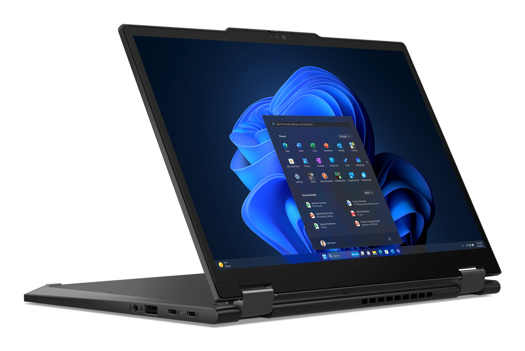 Lenovo ThinkPad X13 2-in-1 Gen 5 Intel Core Ultra 5 125U Hybrid (2-in-1) 13.3" Touchscreen WUXGA 16 GB LPDDR5x-SDRAM 256 GB SSD Wi-Fi 6E (802.11ax) Windows 11 Pro UK English Black