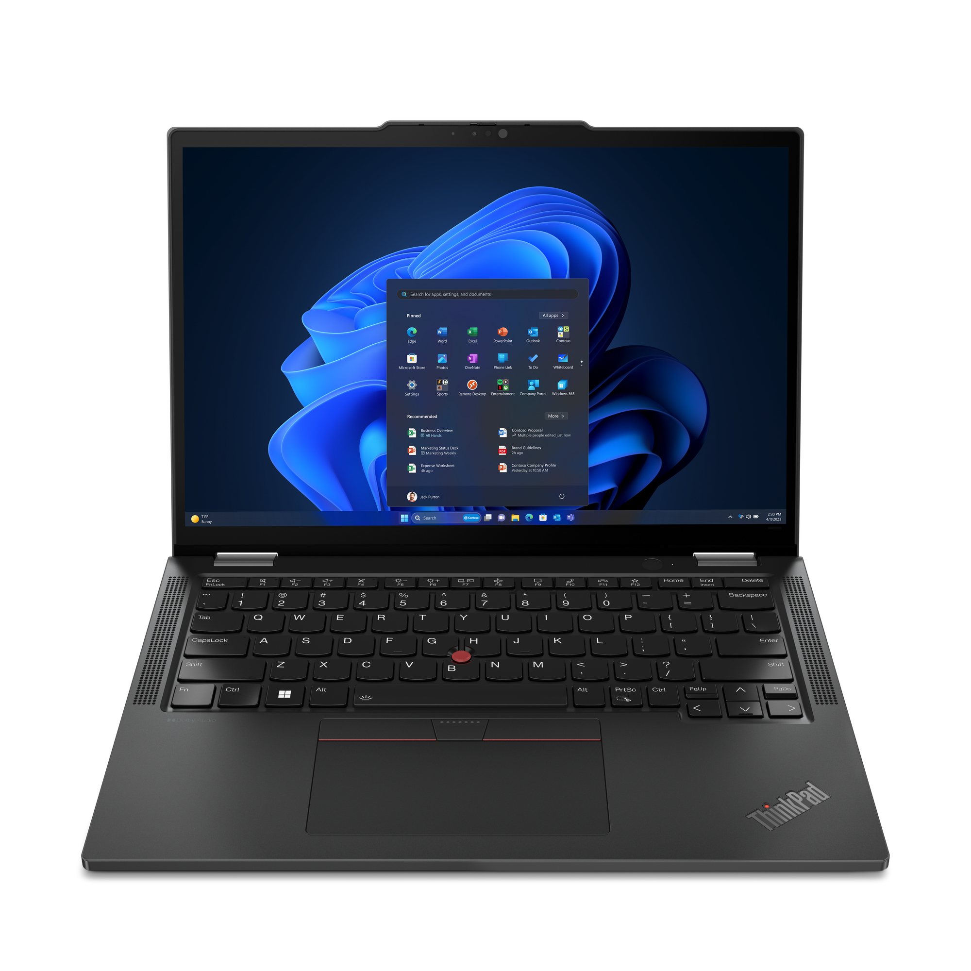 Lenovo ThinkPad X13 2-in-1 Gen 5 Intel Core Ultra 5 125U Hybrid (2-in-1) 13.3" Touchscreen WUXGA 16 GB LPDDR5x-SDRAM 256 GB SSD Wi-Fi 6E (802.11ax) Windows 11 Pro UK English Black - Image 2